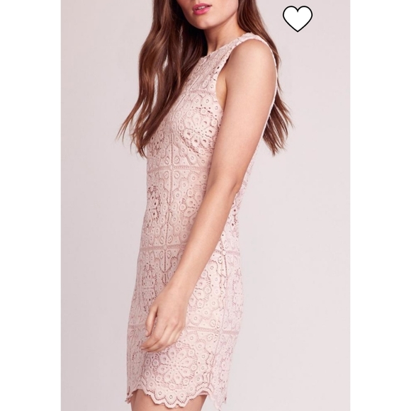 Jack by BB Dakota sheath dress pink lace sleeveless mauve rose cottagecore - Picture 3 of 16